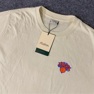 Malbon x Knicks Bermuda Cream Mens Large NBA T Shirt NWT